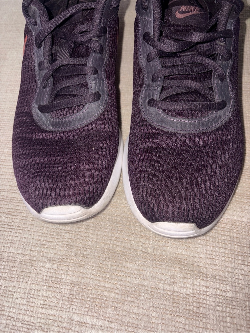 Nike Women's Athletic Sneakers -Dark Purple with Rose Gold Swoosh Sz 7 - Picture 8 of 12